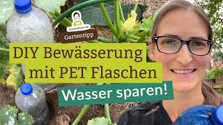 DIY Tropfbewässerung mit PET Flaschen  Ollas selber basteln und Wasser sparen beim Gießen [upl. by Hayne]