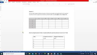 Cobb Douglas for Production Function  Example [upl. by Robbi]