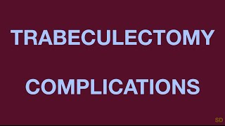 Glaucoma Session 29 Complications of Trabeculectomy [upl. by Garfield]