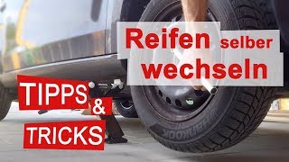 Reifen wechseln VW Up 🚗 Reifenwechsel Winterreifen  Sommerreifen selber machen [upl. by Skeie]