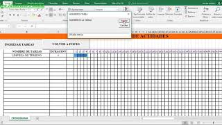 CRONOGRAMA DE ACTIVIDADES CON EXCEL MACRO [upl. by Gnouh]