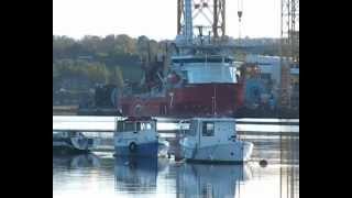 Pipe Laying Vessel Seven Navica on the River Tyne 15th October 2012 [upl. by Doralynne]