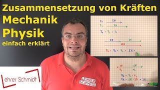 Kraft  Zusammensetzung von Kräften  Physik  Mechanik  Lehrerschmidt [upl. by Bethanne786]