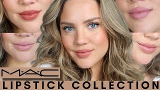 MAC Lipstick Collection  ALL wearable shades  Elanna Pecherle 2021 [upl. by Heber79]