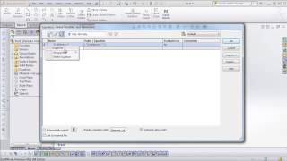 SOLIDWORKS 2014 — Configurable Equations [upl. by Melesa]