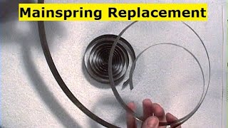 Clock Mainspring Replacement basics Clock repair lesson How to replace a mainspring [upl. by Attirb473]