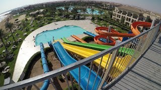 Aquapark at the hotel Jaz Aquamarine Hurghada Egypt 2018  GoPro [upl. by Dittman]