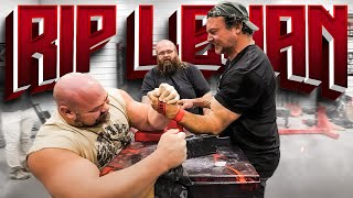 BRIAN SHAW ARM WRESTLES DEVON LARRATT [upl. by Kamal]