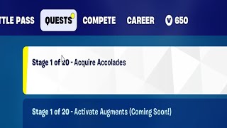 Stage 1 of 20  Acquire Accolades  Fortnite Milestone Quests [upl. by Sidwel]