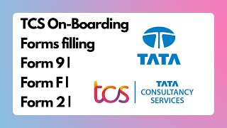 TCS Onboarding Forms Filling  TCS FORM 9  TCS FORM F  TCS FORM 2  TCS onboarding process 2022 [upl. by Garrik]