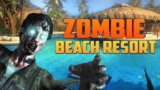 ZOMBIE BEACH RESORT Part 2 ★ Call of Duty Zombies Zombie Games [upl. by Anivad566]