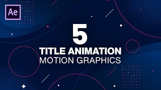 5 Title Text Animation in After Effects  After Effects Tutorial [upl. by Ahtis]