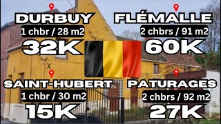 ENG SUB Belgique Maisons à vendre  Durbuy 32k Flémalle 60k St Hubert 15k Paturages 27k [upl. by Salchunas565]