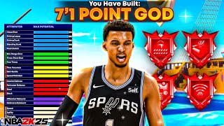 This 7’1 POINT CENTER BUILD is AMAZING in NBA 2K25 🔥BEST CENTER BUILD 2K25 [upl. by Rekcut]