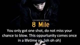 Eminem  Lose Yourself Lyrics [upl. by Nauquf]