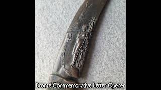 1904 A Henry Bonnard Bronze Co  NY Bronze Commemorative Letter Opener [upl. by Asereht511]