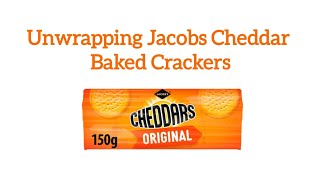 Unwrapping Jacobs Cheddar Baked CrackersJacobsCheddar SnackReview Foodie CheddarBakedCrackers [upl. by Gluck]