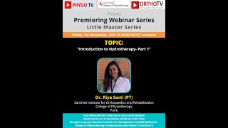 PhysioTV Introduction to Hydrotherapy Part 1 by Dr Riya Surti [upl. by Eamaj]