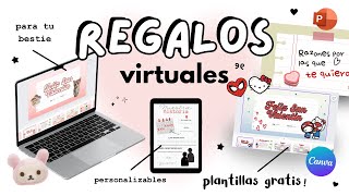 Regalos Virtuales a distancia Gratis 🧸 4 PLANTILLAS de Canva [upl. by Douglas]