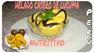 Helado casero de lúcuma peruanaartesanal4 ingredientesfacil [upl. by Flossie]