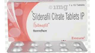 Silnafil Tablets Sildenafil Citrate Tablets IP [upl. by Yrotciv]