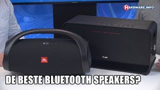 JBL Boombox vs Teufel Boomster XL Bluetooth speakers van €500  HardwareInfo TV [upl. by Yllier]