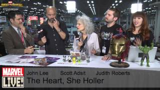 John Lee Scott Adsit and Judith Roberts Stop By Marvel LIVE at NYCC 2014 [upl. by Eivla781]