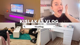 KISLAKÁS Vlog  Megjöttek az új bútorok Szerelés szülinapozás 🥳 Vicavideo [upl. by Tanberg797]