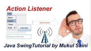 143 Java Swing Tutorial  ActionListener in Java part3  ActionListener MenuItem Example [upl. by Enniotna302]