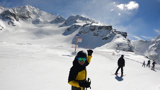 4K Verbier Skiing down to Cabane Mont Fort the most beautiful cafe in the Alps [upl. by Coulombe]