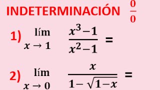 LÍMITES ALGEBRAICOS  LÍMITES INDETERMINADOS 00  EJERCICIO [upl. by Namlak]