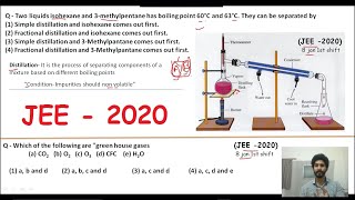 Chemistry Two liquids isohexane and 3methylpentane has bp 60°C and 63°C They can be separated [upl. by Nessim]