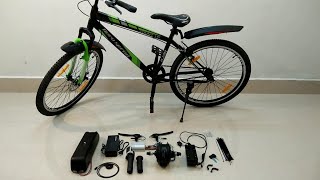 Powerfull electric kit installation in cycle [upl. by Airehtfele]