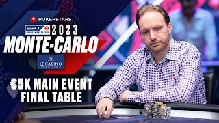 EPT MonteCarlo 2023 €5300 Main Event FINAL TABLE ♠️ PokerStars [upl. by Etnomal462]