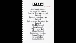 Tadow song lyricsFKJ amp Masego shorts viral songlyrics trending requested tadow ytshorts yt [upl. by Hsekin]