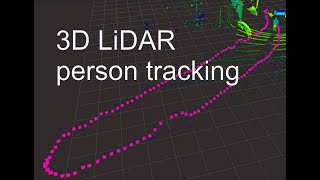 outdoor 3D person tracking at 20m distance in LiDAR point clouds LSLIDAR C16 [upl. by Perrie]