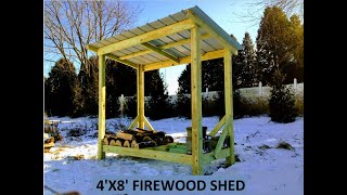 Firewood Shed How to Build [upl. by Drawde]