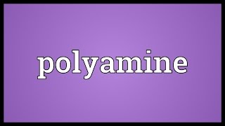 Polyamine Meaning [upl. by Ludwigg]