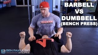 Ben Pakulski Barbell VS Dumbbell Bench Press [upl. by Sigismond]