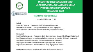 Orientamento allEsame di Stato I sess2022  Settore Industriale  incontro del 18072022 [upl. by Namialus]