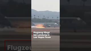 Flugzeug in Flammen bei Landung in Las Vegas [upl. by Ribaudo]