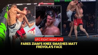 UFC Paris Results Fares Ziam Delivers Crushing Knee Puts Matt Frevola Out Cold [upl. by Millian571]