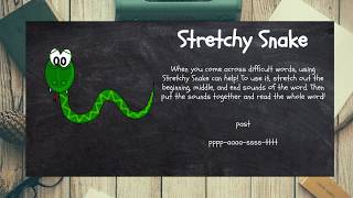 Reading Strategy for Kids  Stretchy Snake  Kindergarten Reading  Reading Strategies [upl. by Klemens]