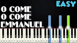 O Come O Come Emmanuel  EASY PIANO TUTORIAL  SHEET MUSIC by Betacustic [upl. by Eidaj]