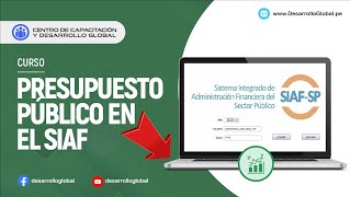 Curso Presupuesto Público en el SIAF [upl. by Konstanze42]