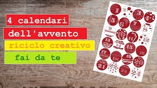 CALENDARIO AVVENTO fai da te 4 idee  riciclo creativo tutorial 41 [upl. by Con]