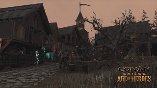 Conan Exiles  Spooky Village Build  YogtoberVillage [upl. by Neenad]