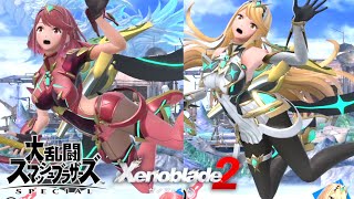 【スマブラSP】ホムラヒカリ画面張り付き・手前バースト演出まとめ集（全カラー8パターン）ゼノブレイド2【大乱闘スマッシュブラザーズSPECIAL】 [upl. by Avivah]