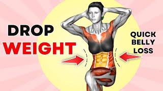 10Min Standing FLABBY STOMACH Exercise ➜ Lose Belly Fat Workout Challenge  100 GUARANTEED [upl. by Lejeune]