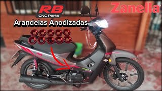 ARANDELAS ANODIZADAS  ZANELLA ZB 110 RT [upl. by Andrade]